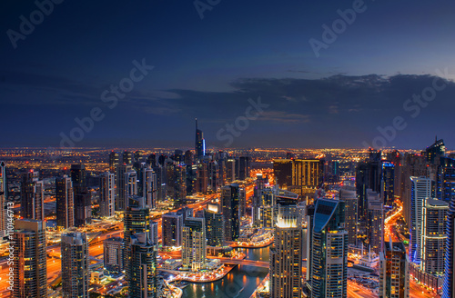 Photography Dubai marina at sunset