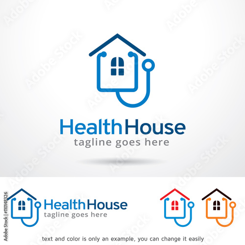 Health House Logo Template Design Vector