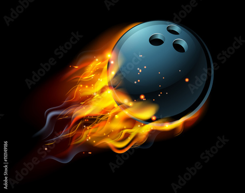 Flaming Bowling Ball