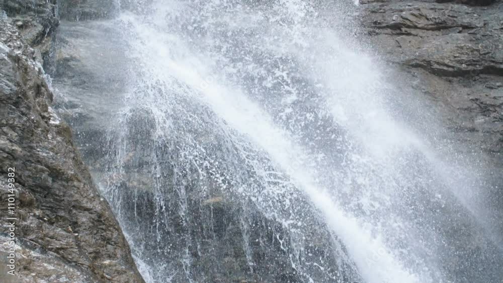 Pure fresh water waterfall in forest in the mountains Pure fresh water waterfall in forest in the mountains