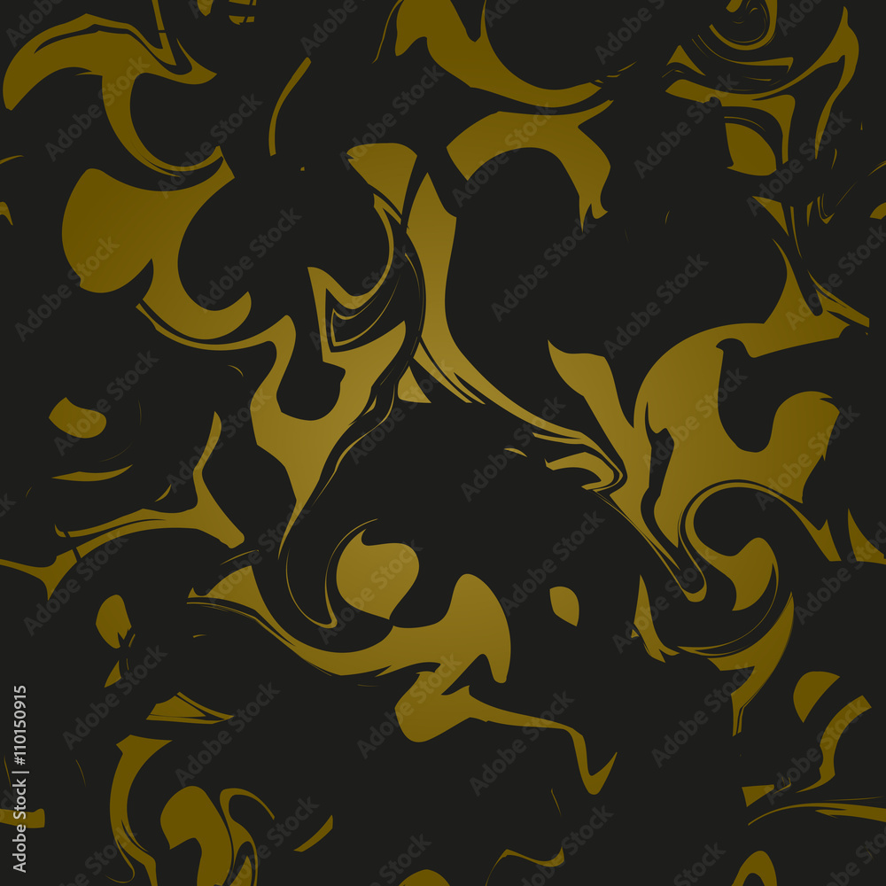 Naklejka premium Seamless marble background of black and gold pattern