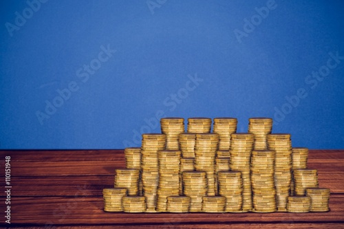 Composite image of gold coins