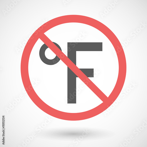 Free Download Forbidden vector signal with   a farenheith degrees sign - GFXLoad