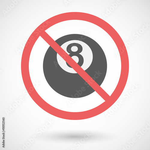 Free Download Forbidden vector signal with   a pool ball - GFXLoad