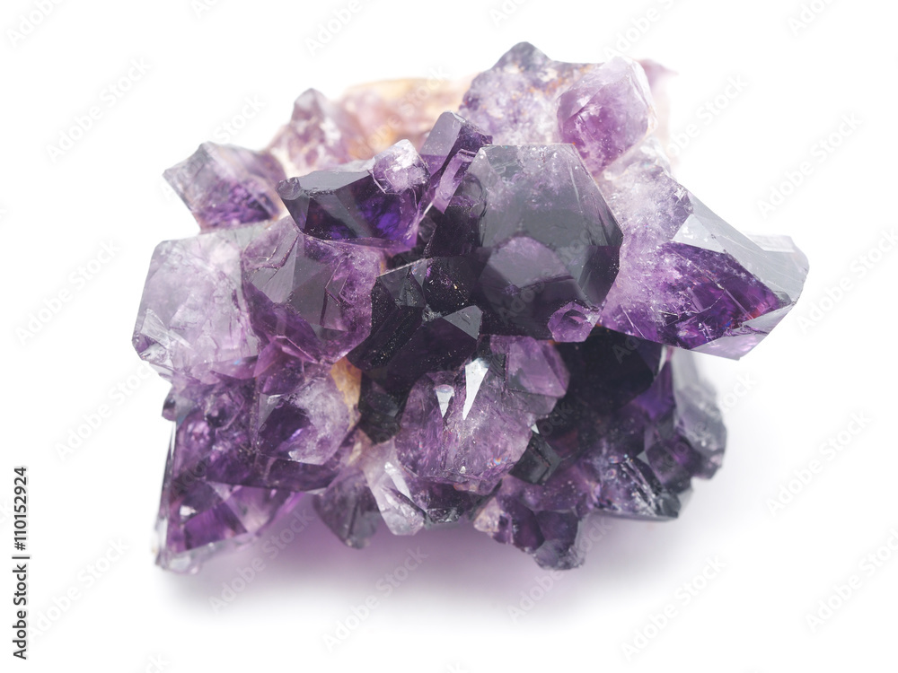 amethyst on a white background amethyst on a white background