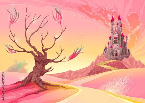 Fantasy landscape with castle
