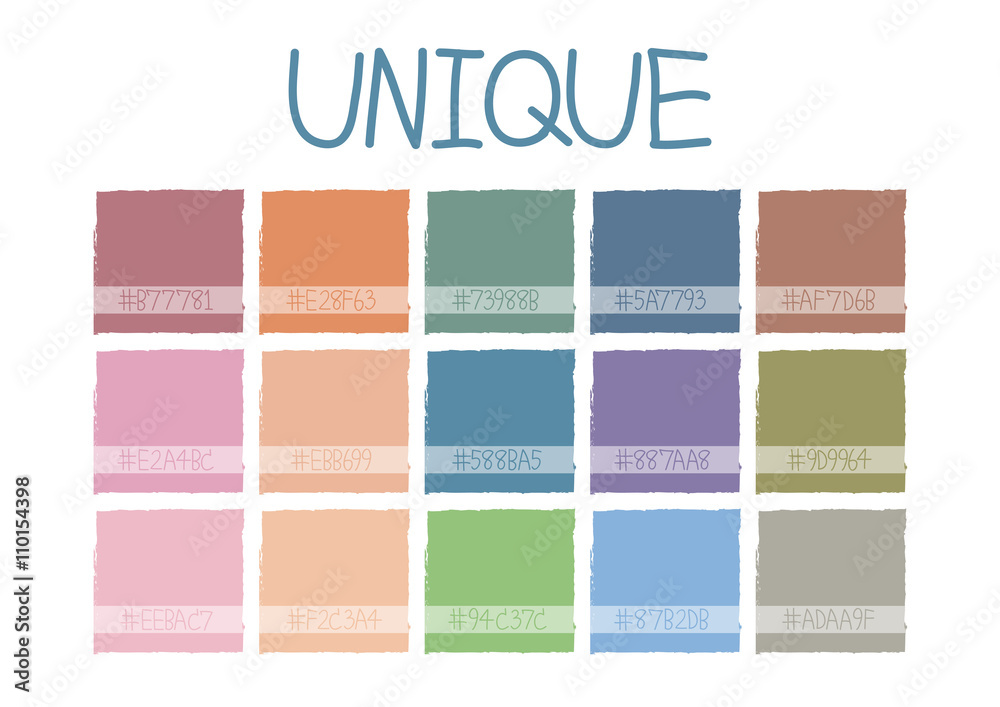 Unique Color Tone with Code Vector Illustration Stock Vector | Adobe Stock