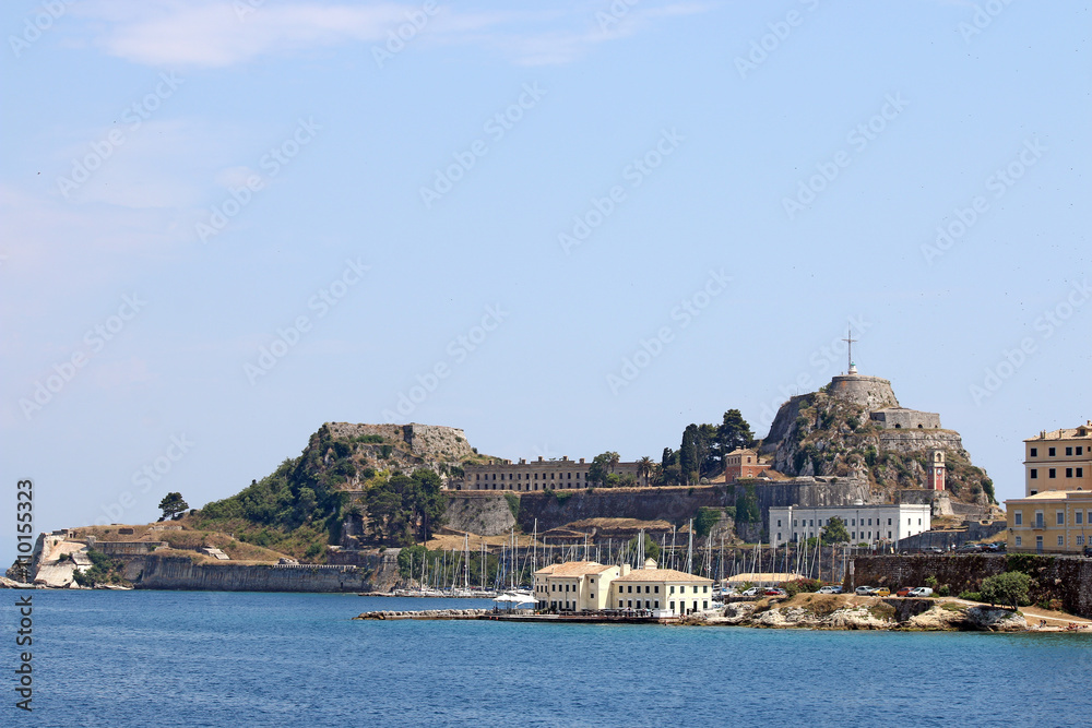 old fortress Corfu town cityscape