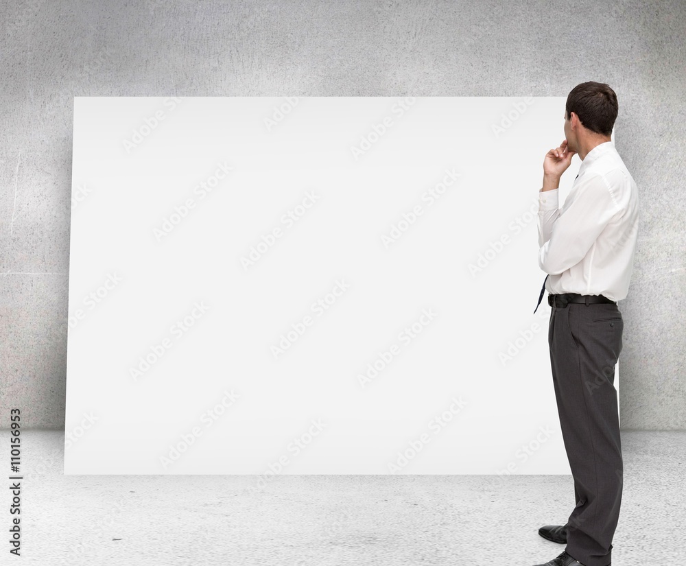Composite image of thoughtful classy businessman looking away Composite image of thoughtful classy businessman looking away
