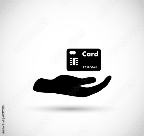 Icon with credit card vector