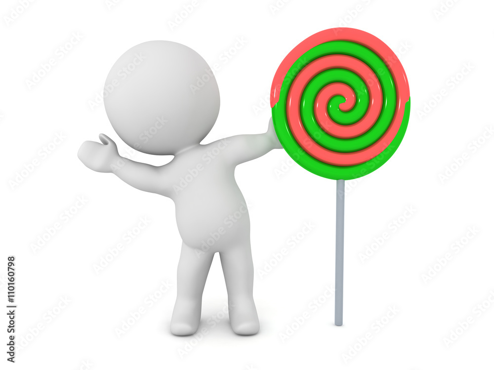 3D Character Waving from Behind Lolipop 3D Character Waving from Behind Lolipop