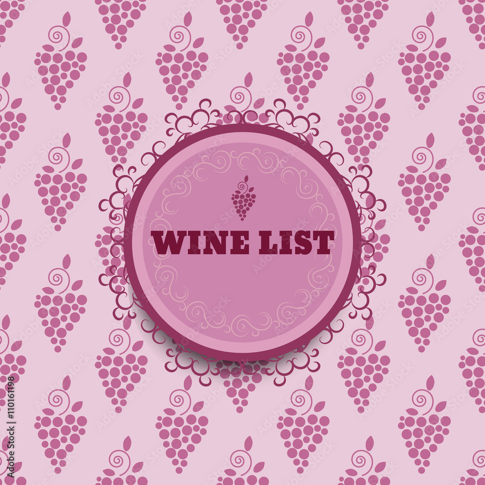 Restaurant menu design wine list flyer poster vector eps 10