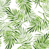 Palm leaves. Watercolor seamless pattern 2