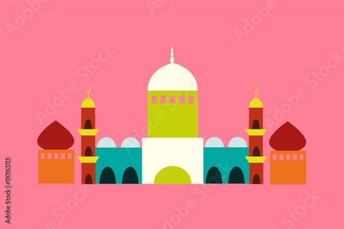 Mosque with Isolated Background