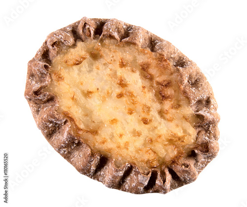 Karelian pie with rice filling photo