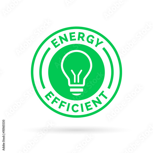 Energy efficient green eco icon lightbulb symbol design
