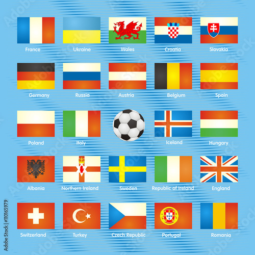 2016 member countries vector flags