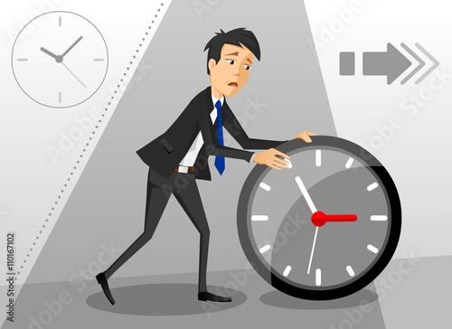 Young businessman working in corporation