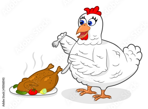 Hungry chicken