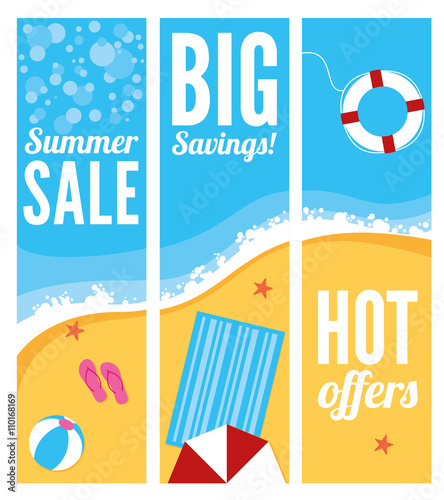 Summer Beach Sale Banners