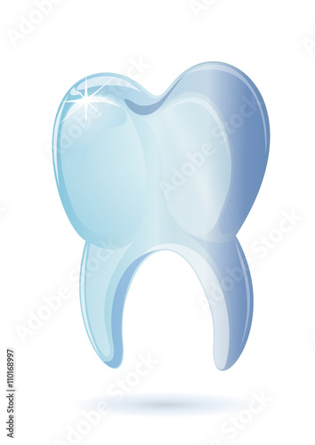 Tooth isolated on white background. Vector illustration