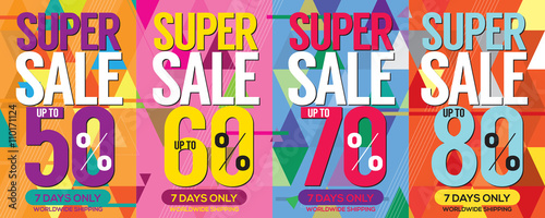 Modern Banner Super Sale Up to 80 Percent 6250x2500 Pixel Vector.