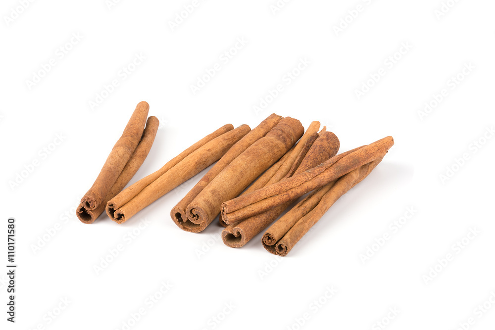 Sticks of cinnamon. Isolated