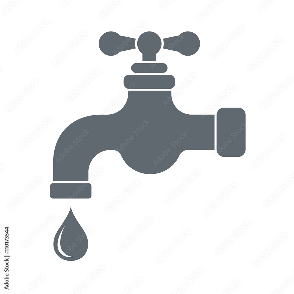 Water tap vector icon Water tap vector icon