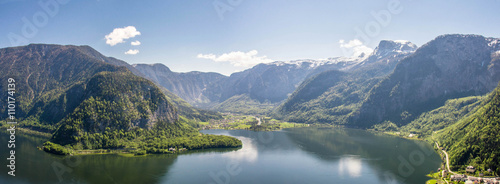 Luftbild Panorama der Österreichischen Alpen im Salzkammergut