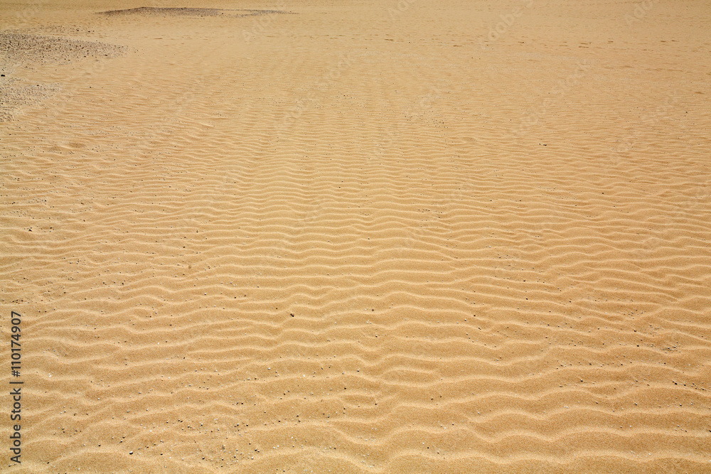 Sand patterns after wind  on the Nature reserve, Park Natural, Corralejo, Fuerteventura, Canary Islands, Spain.