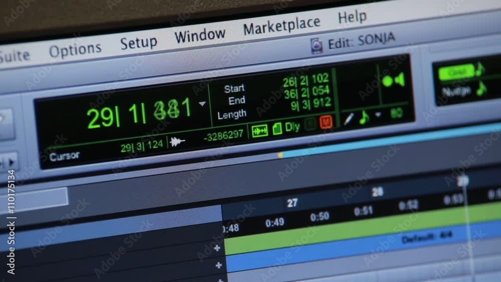 Audio or sound editing software going through the Timeline Audio or sound editing software going through the Timeline