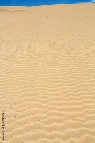 Sand patterns after wind on the Nature reserve, Park Natural, Corralejo, Fuerteventura, Canary Islands, Spain.