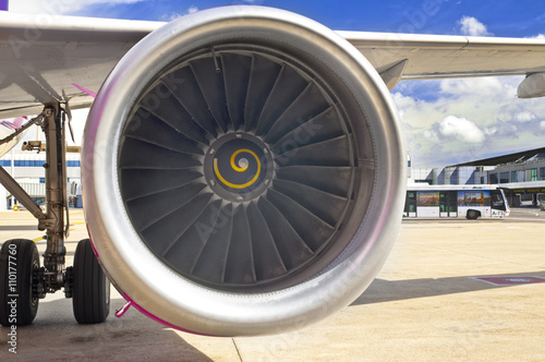 Turbofan engine of a modern jet airliner © mstaniewski