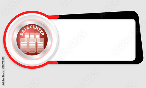 Vector abstract box for your text and data center icon