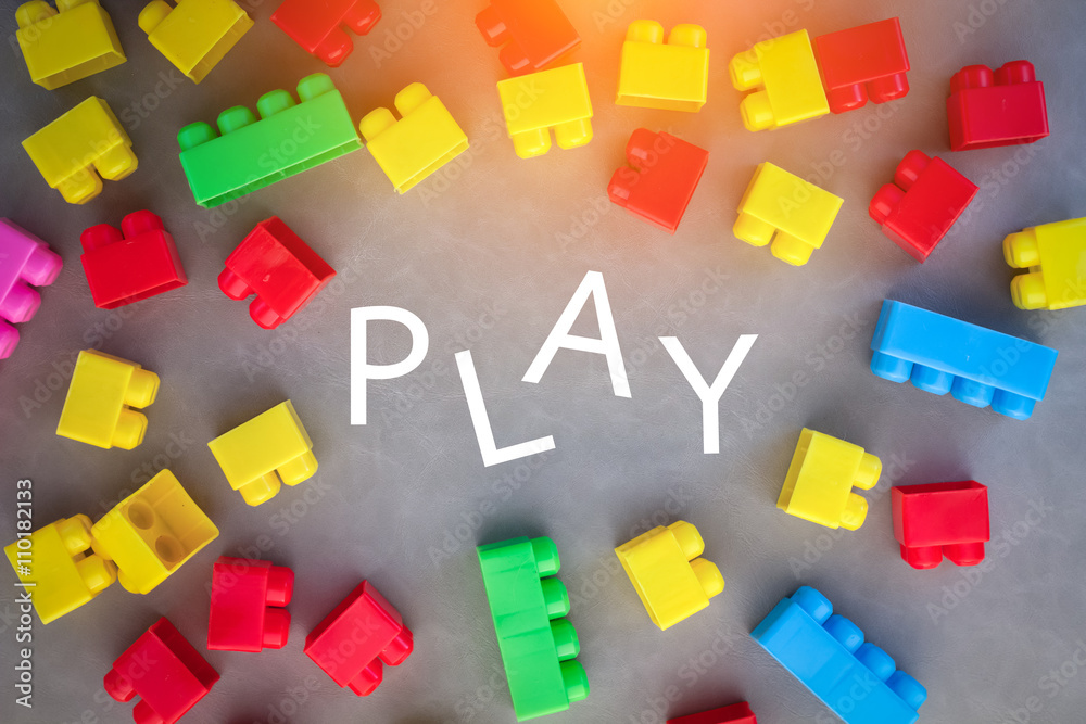 Obraz premium plastic model with play word in the middle