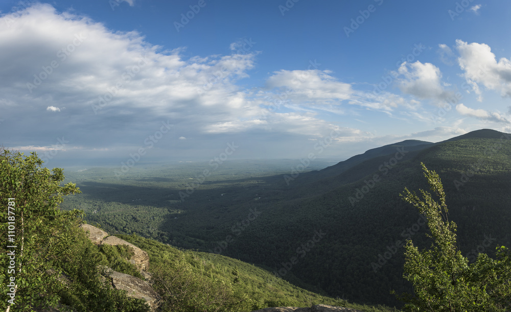 Catskill Mountain View: A view from the eastern Catskill Mountains to the wide expanse of the Hudson River Valley
