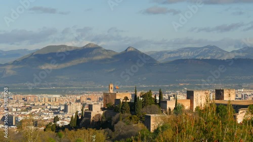 Alhambra palace and fortness complex. Granada, Spain   photo