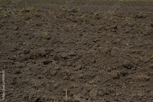 plowed field soil