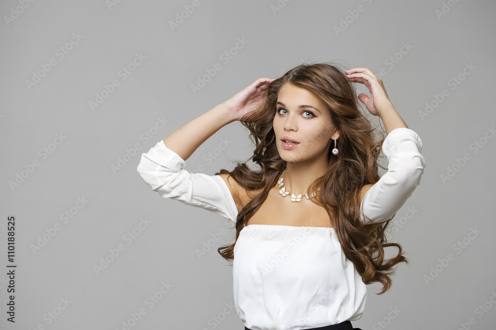 Beauty portrait of young attractive model Beauty portrait of young attractive model
