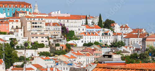 Panoramic View of Graca district in Lisbon, Portugal