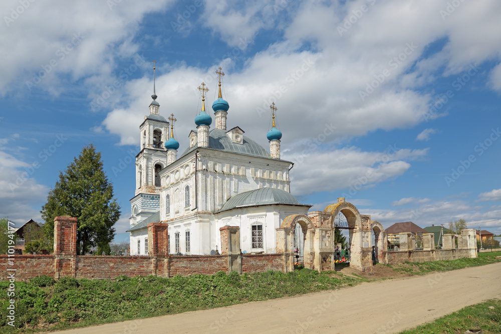 The Church Of The Nativity Of The Blessed Virgin Mary. Russia, Yaroslavl Oblast, Pereslavsky District, village Gorodische
