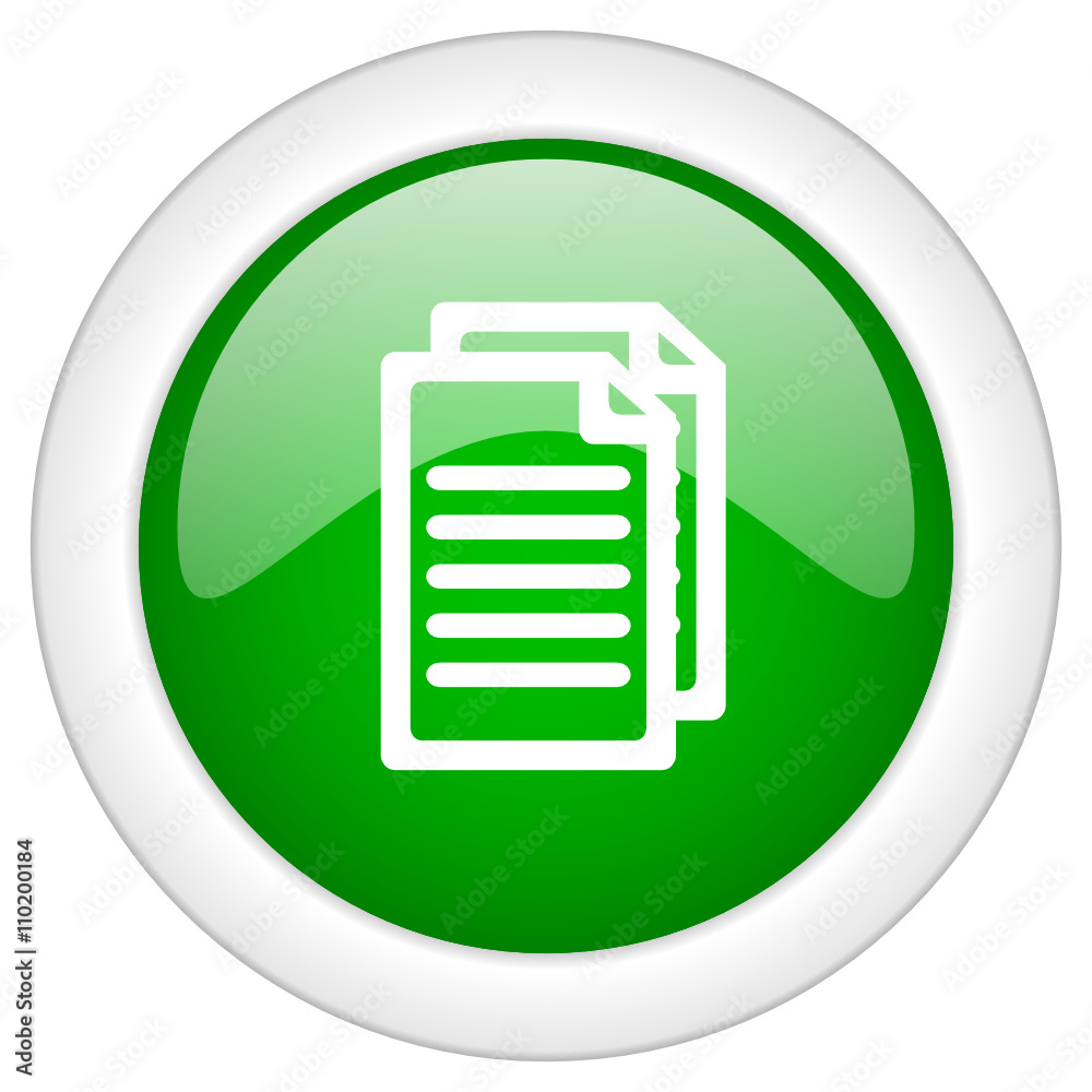 document round glossy green vector icon on transparent background isolated document round glossy green vector icon on transparent background isolated