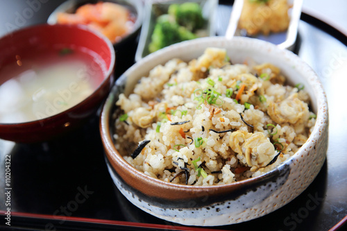 baked rice with scallop japanese food