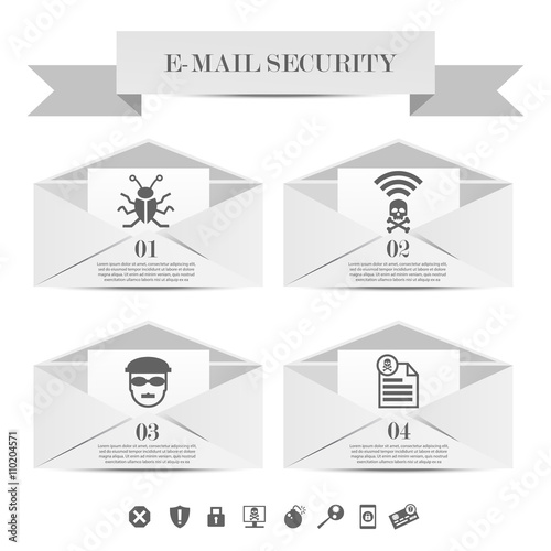  E-mail security infographic template