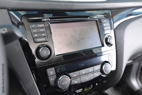 control panel of car