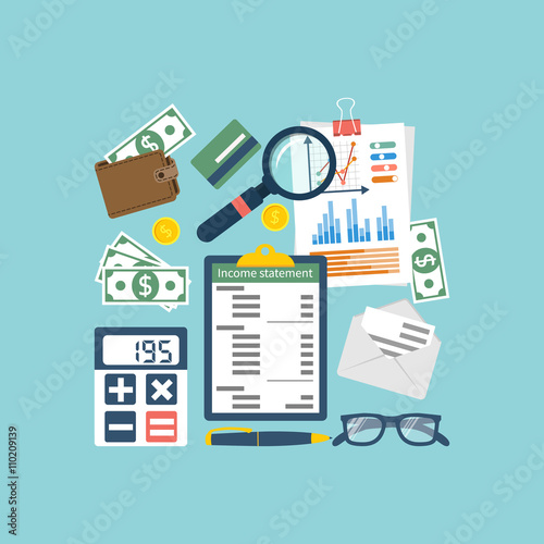 Income statement. Accounting finance