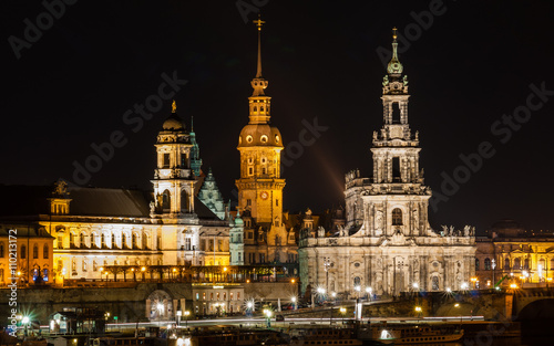 Dresden bei Nacht  Deutschland