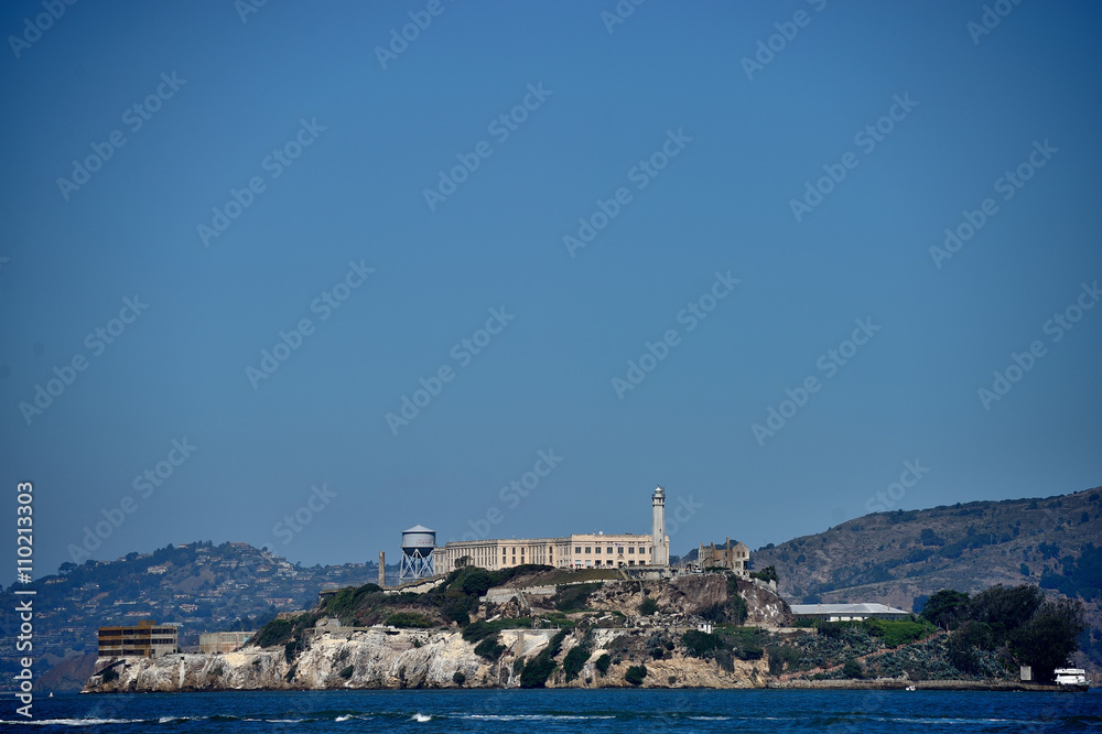 Alcatraz / Alcartaz Island in the San Francisco Bay, the former prison