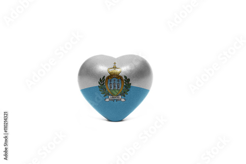 heart with national flag of san marino