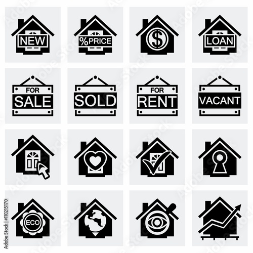 Vector Real estate icon set